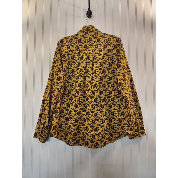Orvis Women Yellow Floral Button-Up Corduroy Shirt Size M Casual Rugged Outdoor - Picture 3 of 13